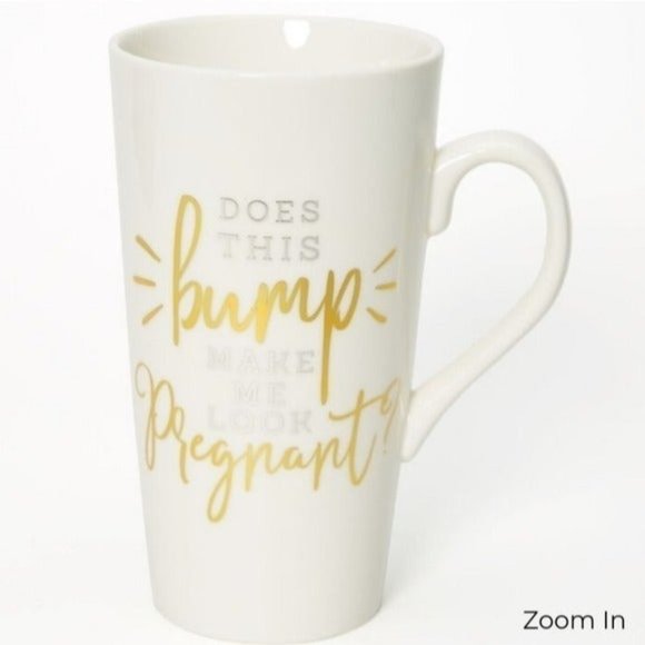 Pregnancy Coffee Mug - Does this bump make me look pregnant? NWT - Picture 1 of 4